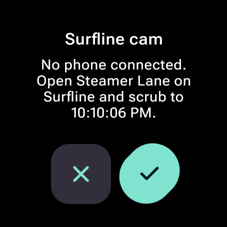 Dialog explaining which cam to open and the time to scrub to